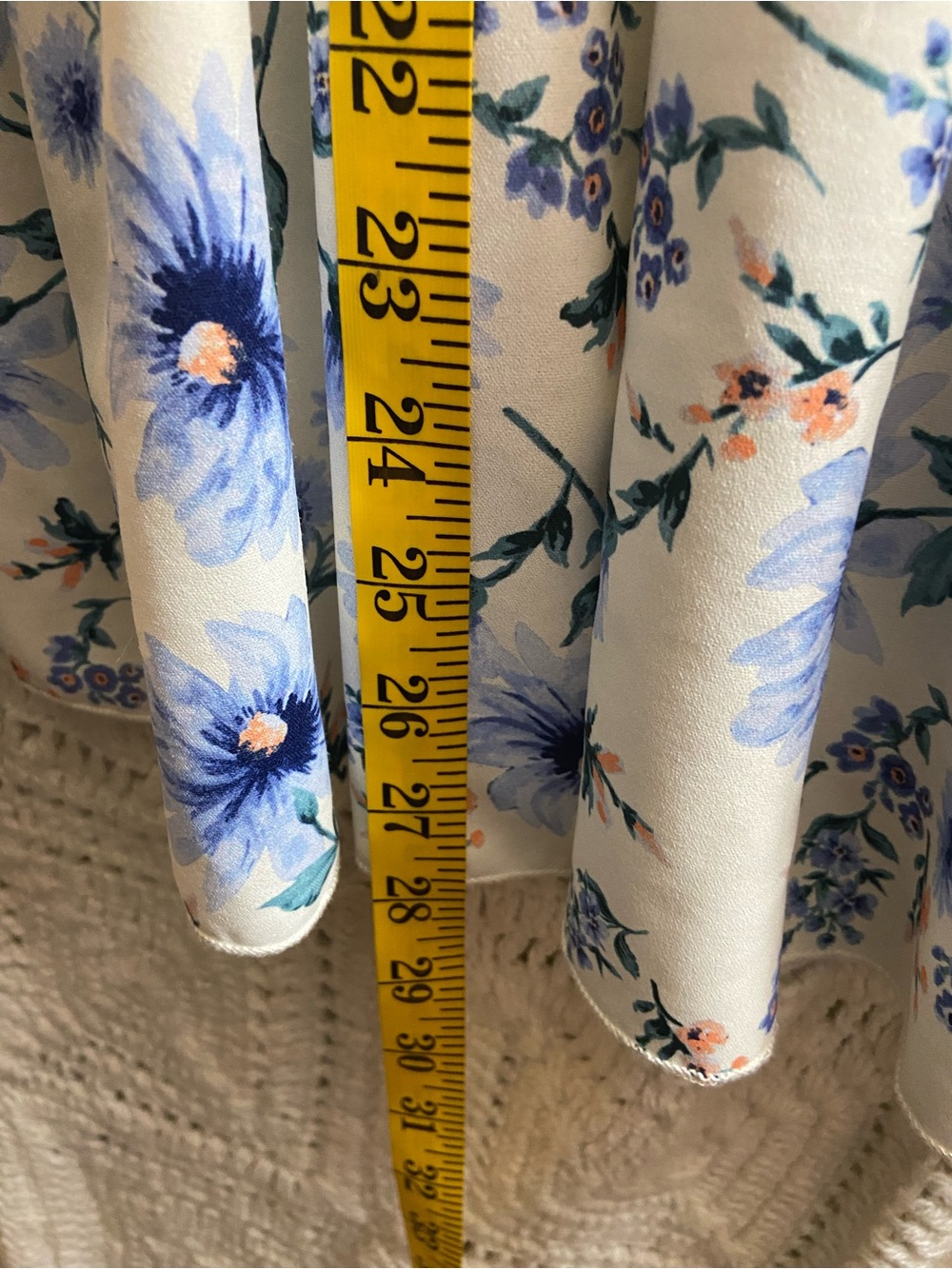 Arula 2X Blue Floral Peplum Blouse Flutter Sleeve Cottagecore - Picture 9 of 9
